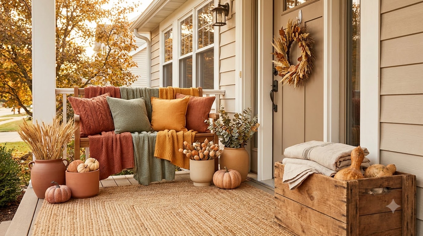 Fall Front Porch Decor Ideas (Renter-Friendly, No-Damage) - cover