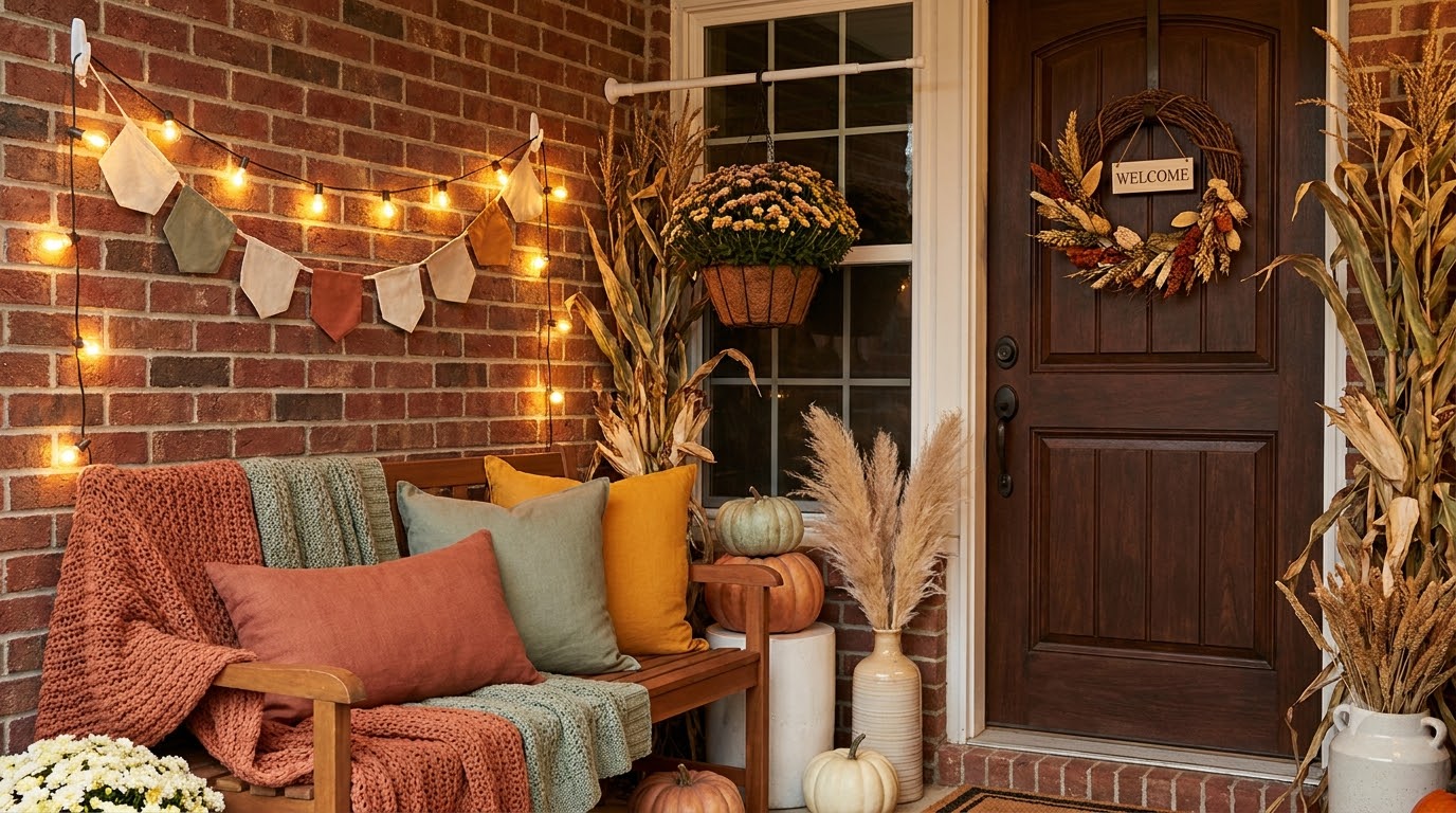 What no-drill hanging methods actually hold up outside? - Fall Front Porch Decor Ideas (Renter-Friendly, No-Damage)